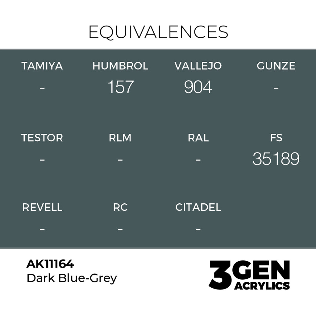 AK - Dark Blue Grey (18ml) - 3Gen Acrylics
