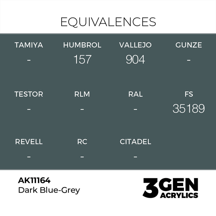 AK - Dark Blue Grey (18ml) - 3Gen Acrylics