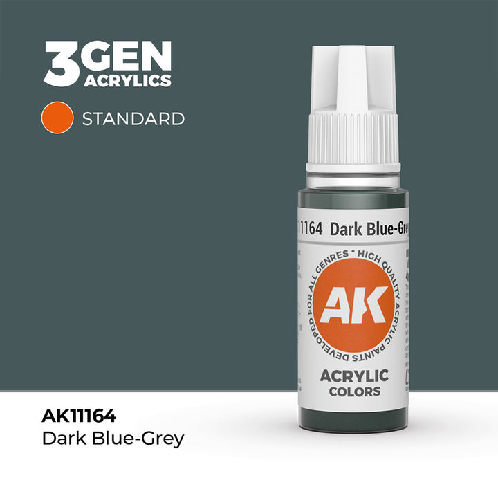 AK - Dark Blue Grey (18ml) - 3Gen Acrylics