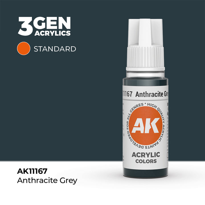 AK - Anthracite Grey (18ml) - 3Gen Acrylics
