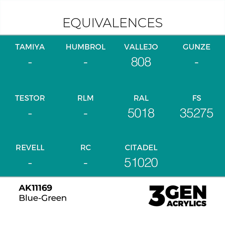 AK - Blue Green (18ml) - 3Gen Acrylics