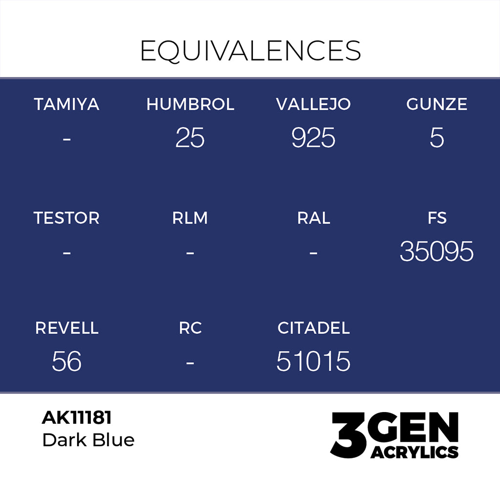 AK - Dark Blue (18ml) - 3Gen Acrylics