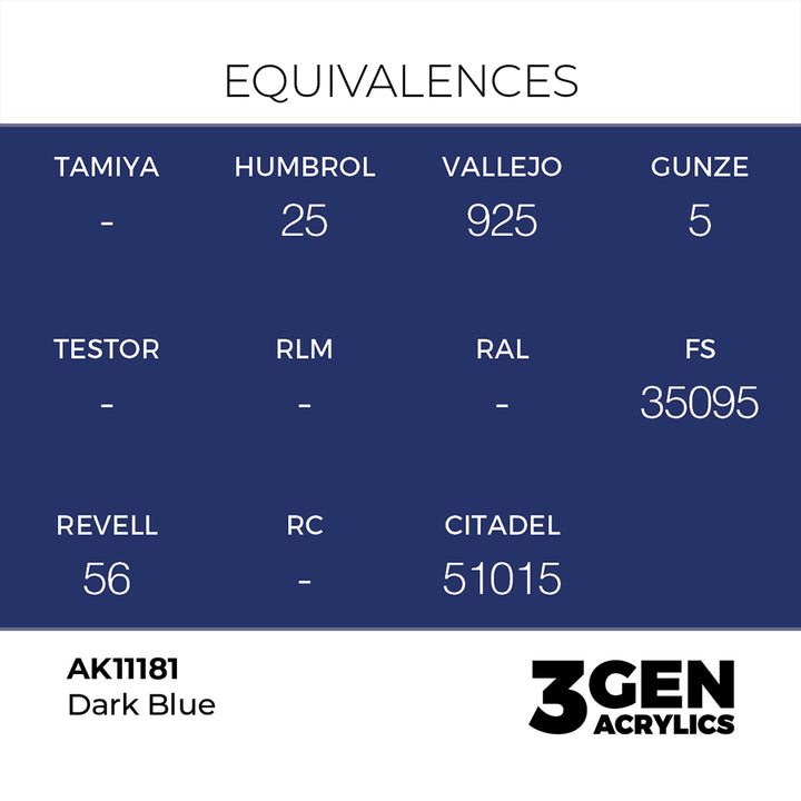 AK - Dark Blue (18ml) - 3Gen Acrylics