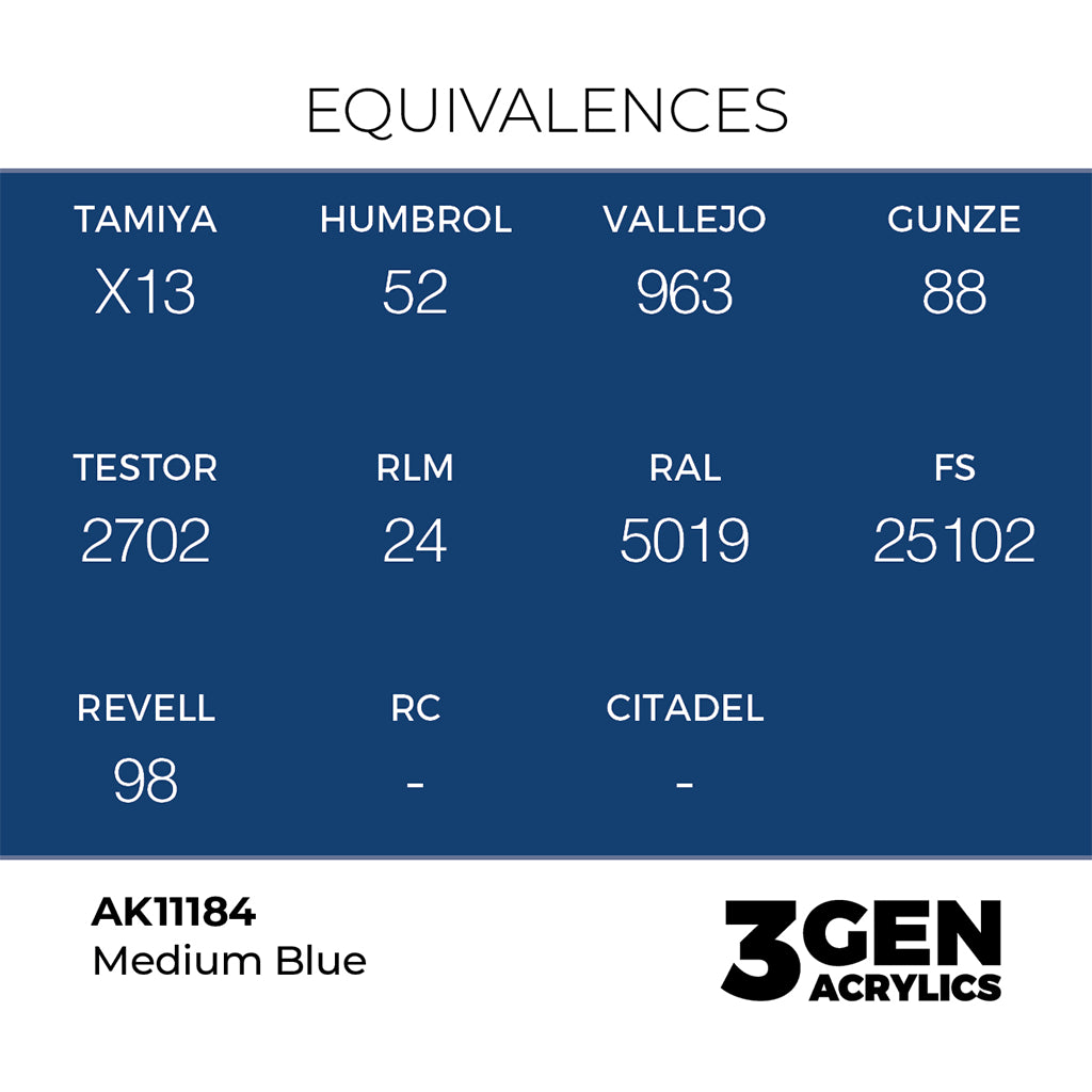 AK - Medium Blue (18ml) - 3Gen Acrylics