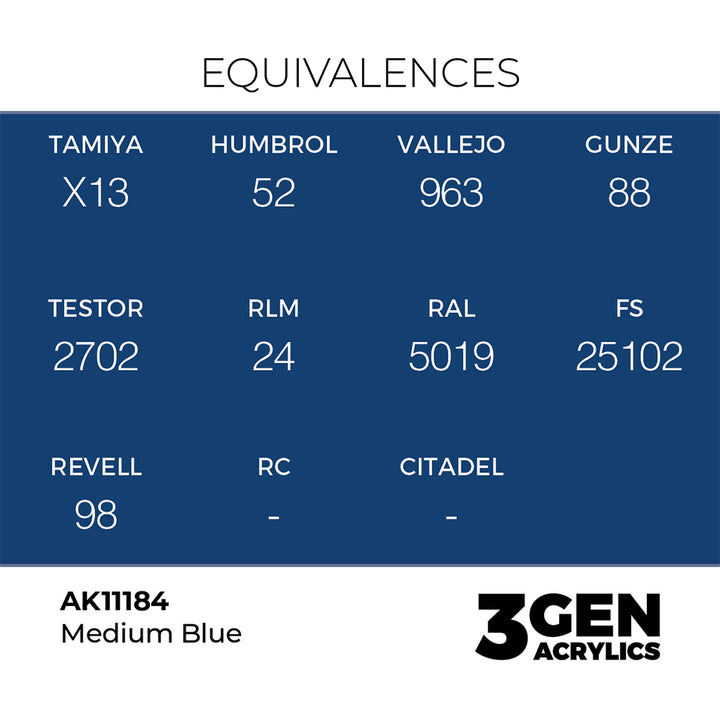 AK - Medium Blue (18ml) - 3Gen Acrylics