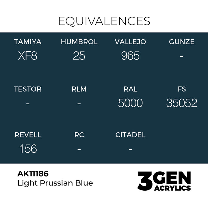 AK - Light Prussian Blue (18ml) - 3Gen Acrylics