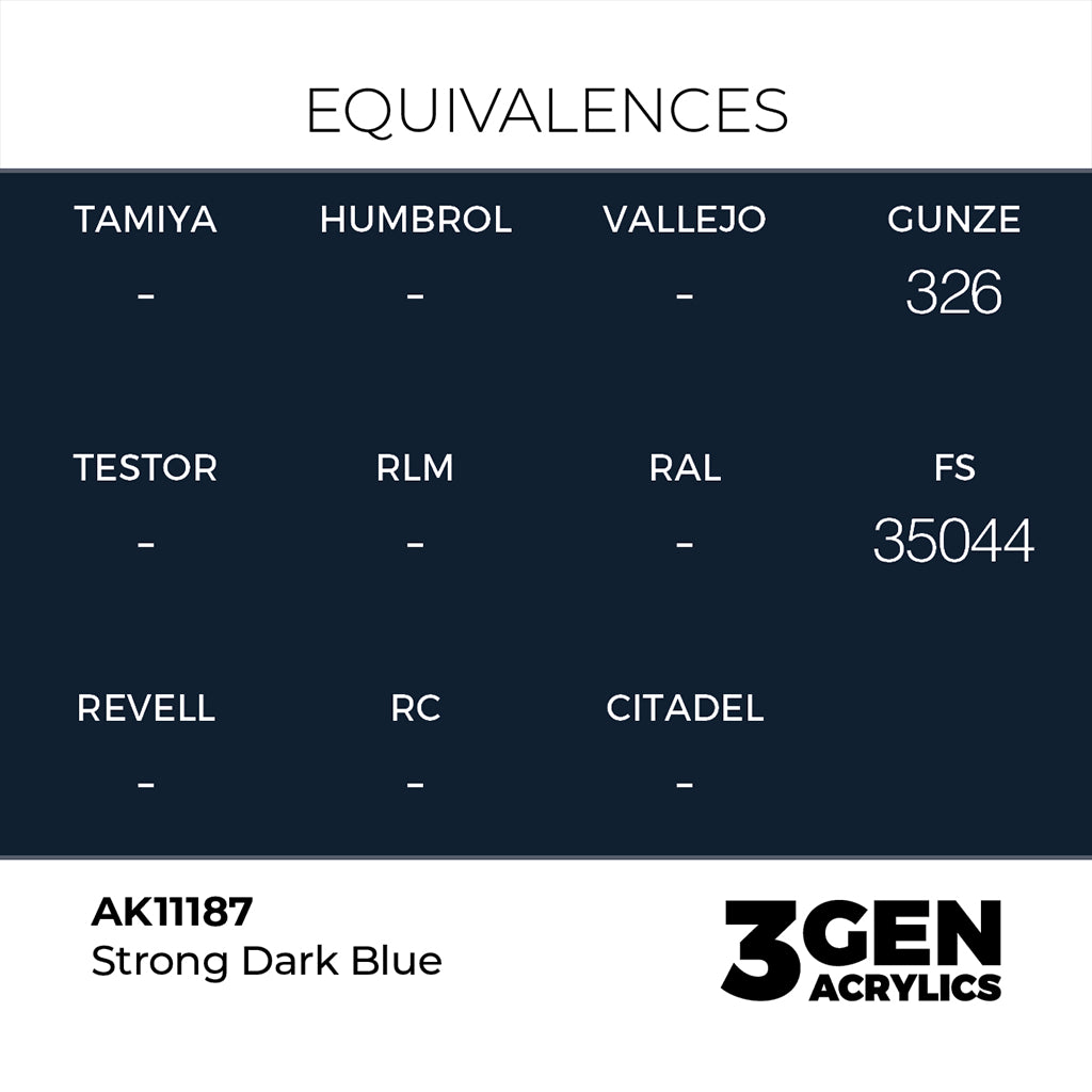 AK - Strong Dark Blue (18ml) - 3Gen Acrylics