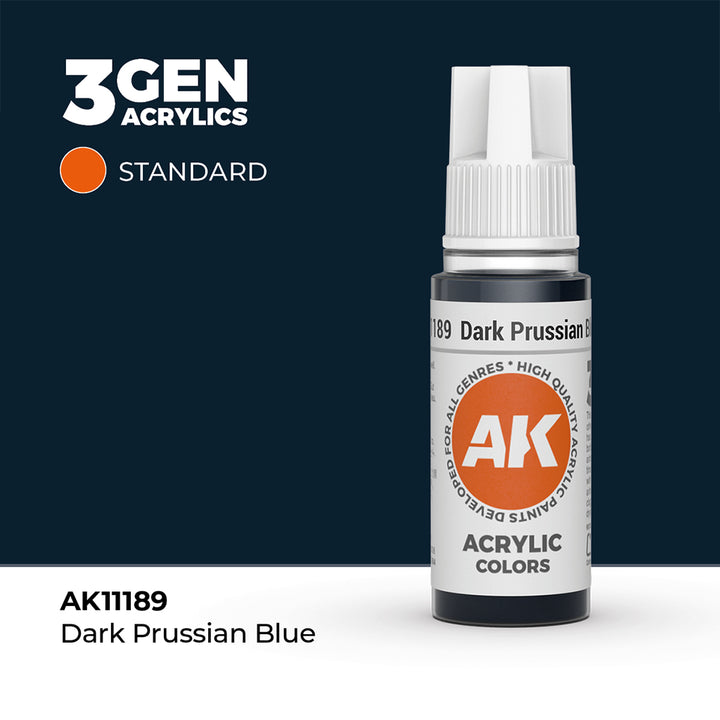 AK - Dark Prussian Blue (18ml) - 3Gen Acrylics