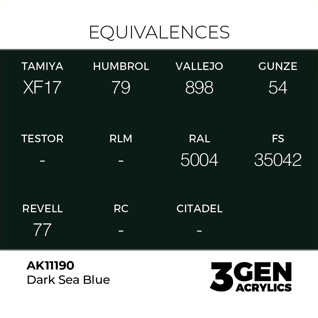AK - Dark Sea Blue (18ml) - 3Gen Acrylics