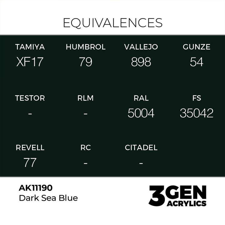 AK - Dark Sea Blue (18ml) - 3Gen Acrylics