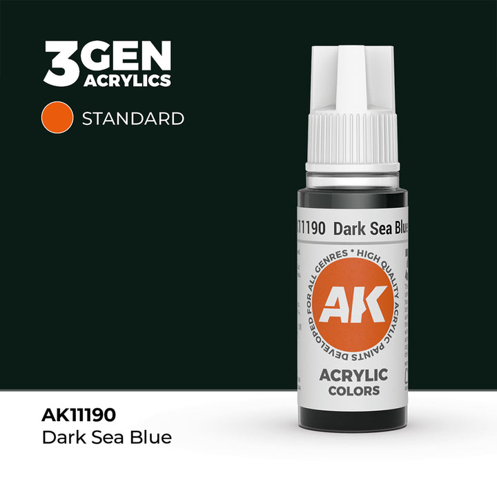 AK - Dark Sea Blue (18ml) - 3Gen Acrylics