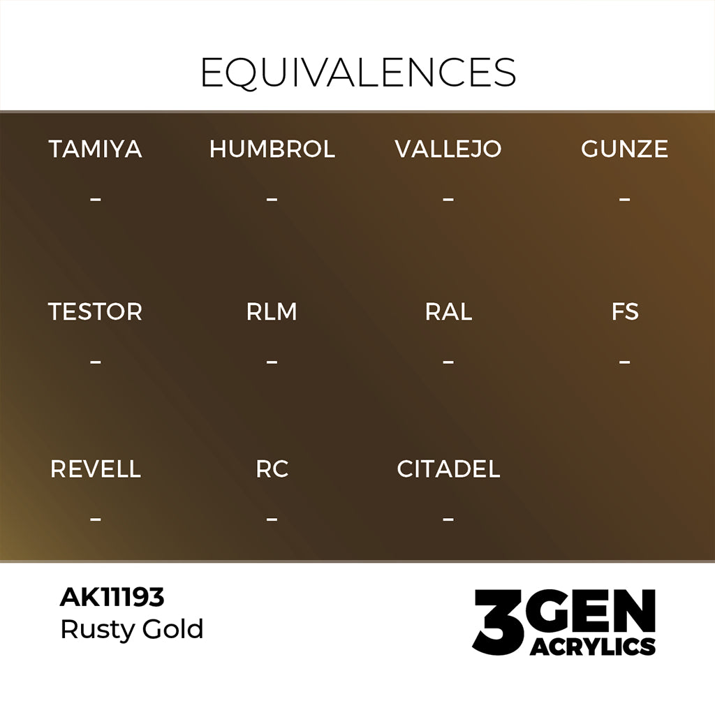 AK - Rusty Gold (18ml) - 3Gen Acrylics