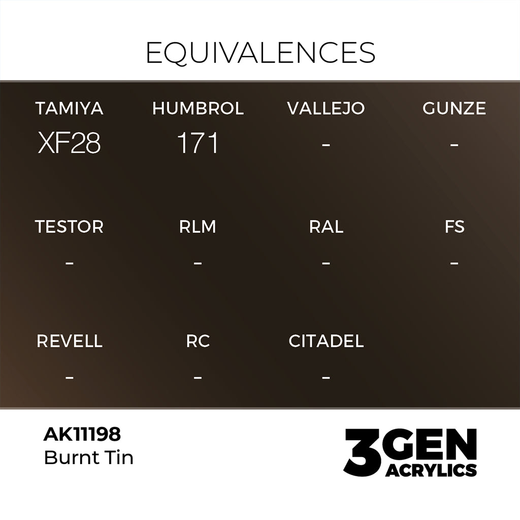 AK - Burnt Tin (18ml) - 3Gen Acrylics