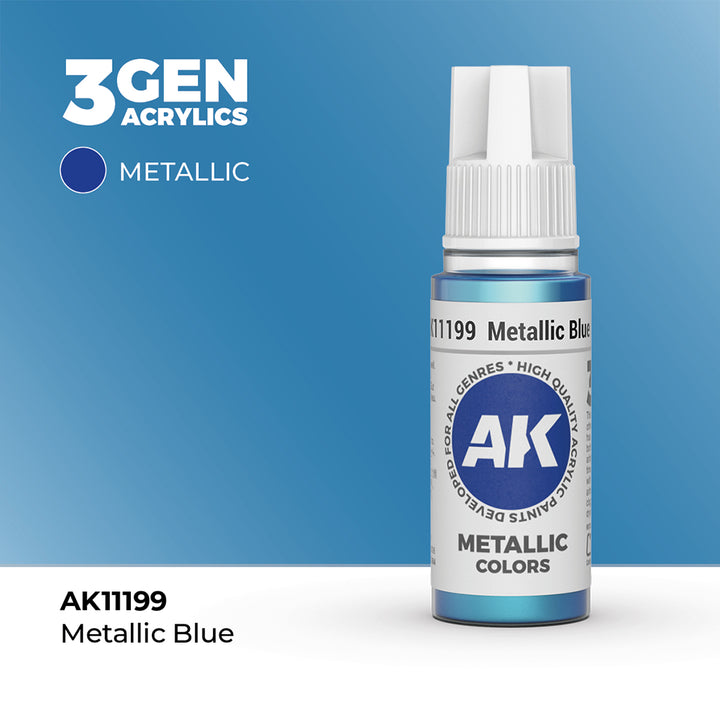 AK - Metallic Blue (18ml) - 3Gen Acrylics
