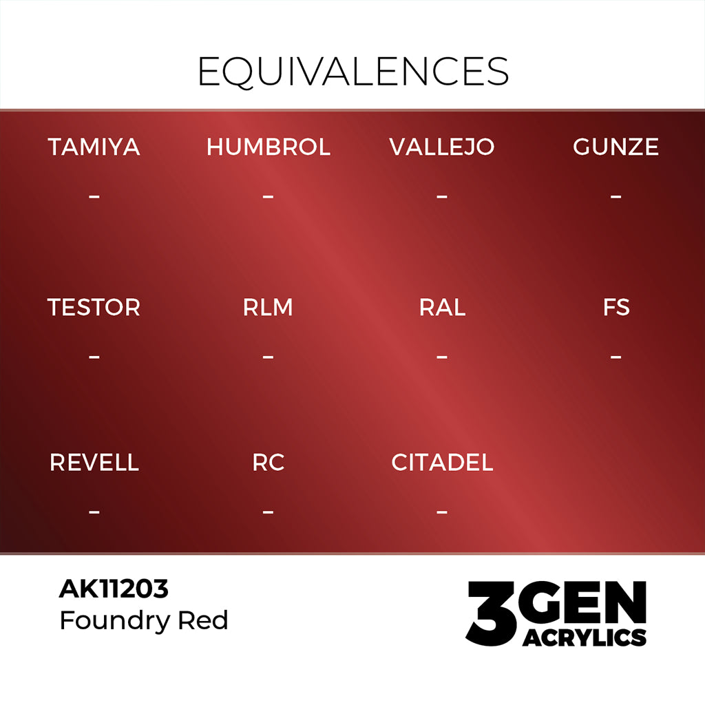 AK - Foundry Red (18ml) - 3Gen Acrylics
