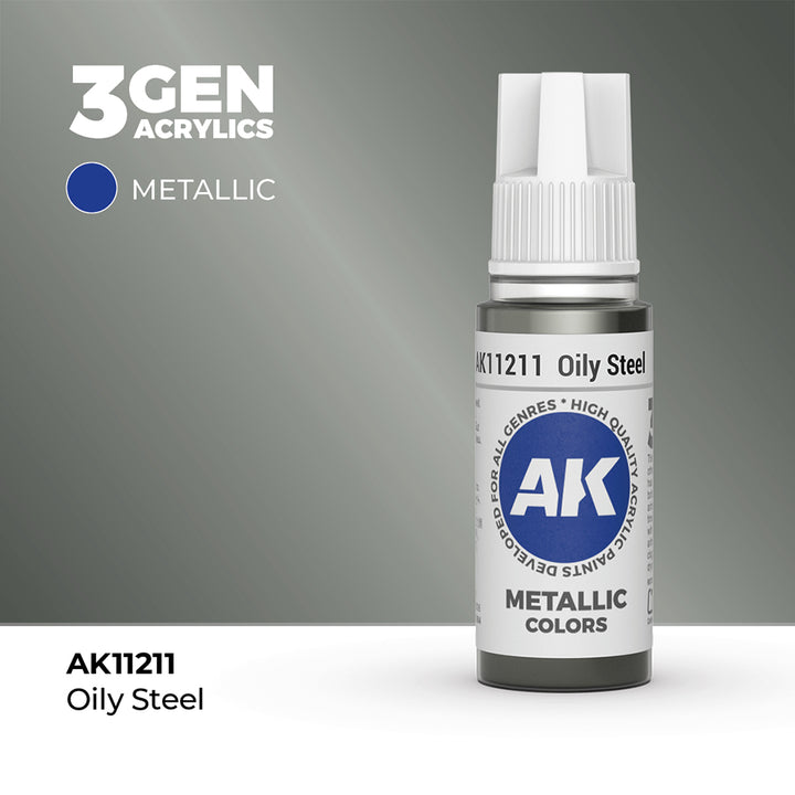 AK - Oily Steel (18ml) - 3Gen Acrylics
