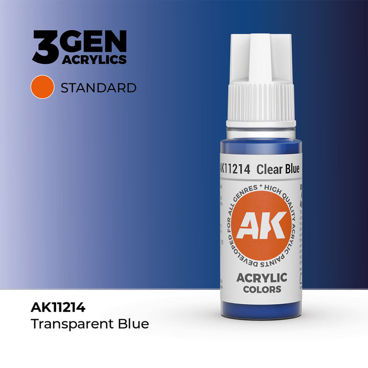 AK - Clear Blue (18ml) - 3Gen Acrylics