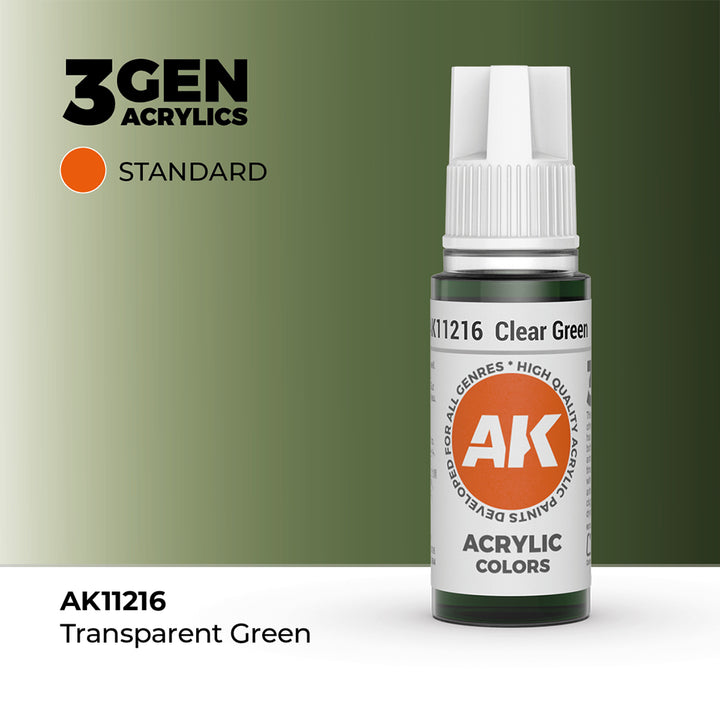 AK - Clear Green (18ml) - 3Gen Acrylics