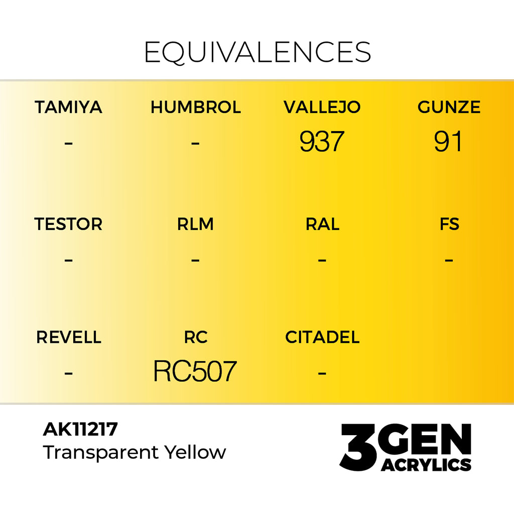 AK - Clear Yellow (18ml) - 3Gen Acrylics