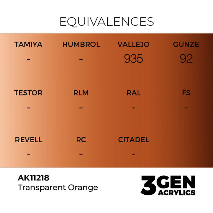 AK - Clear Orange (18ml) - 3Gen Acrylics
