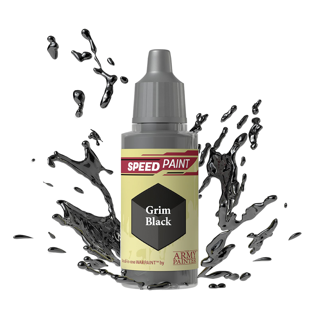 The Army Painter Speedpaint 2.0 Grim Black Acrylfarbe 18 ml für Tabletop Miniaturen und Modellbau