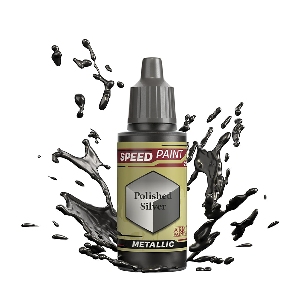The Army Painter Speedpaint 2.0 Polished Silver Acrylfarbe 18 ml für Tabletop Miniaturen und Modellbau