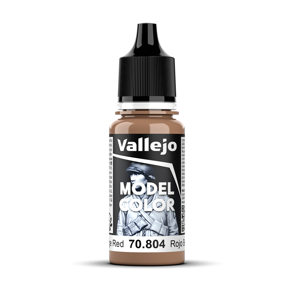 Vallejo Model Color Beige Red 70.804 Acrylfarbe 18 ml für Tabletop Miniaturen und Modellbau