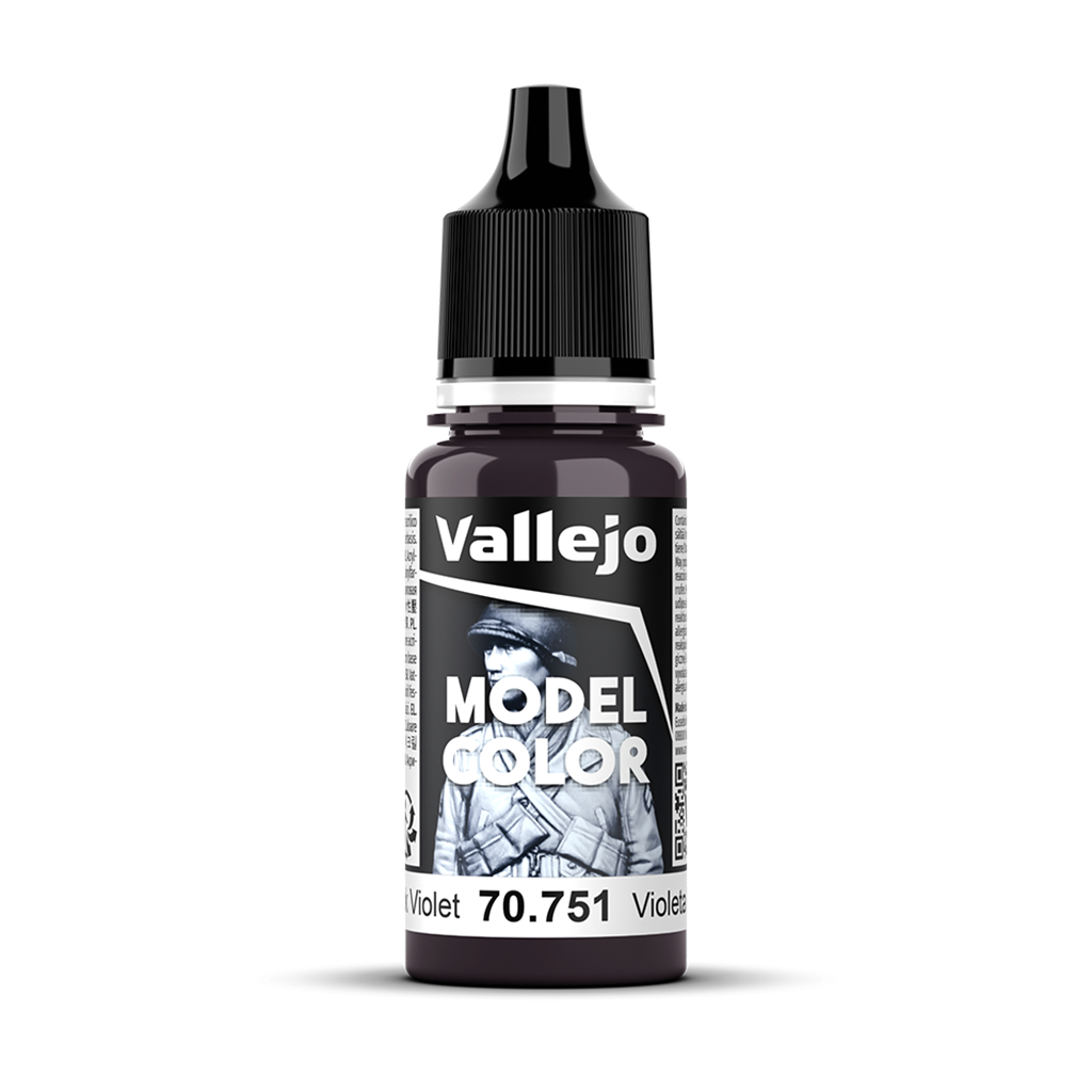 Vallejo Model Color Black Violet 70.751 Acrylfarbe 18 ml für Tabletop Miniaturen und Modellbau