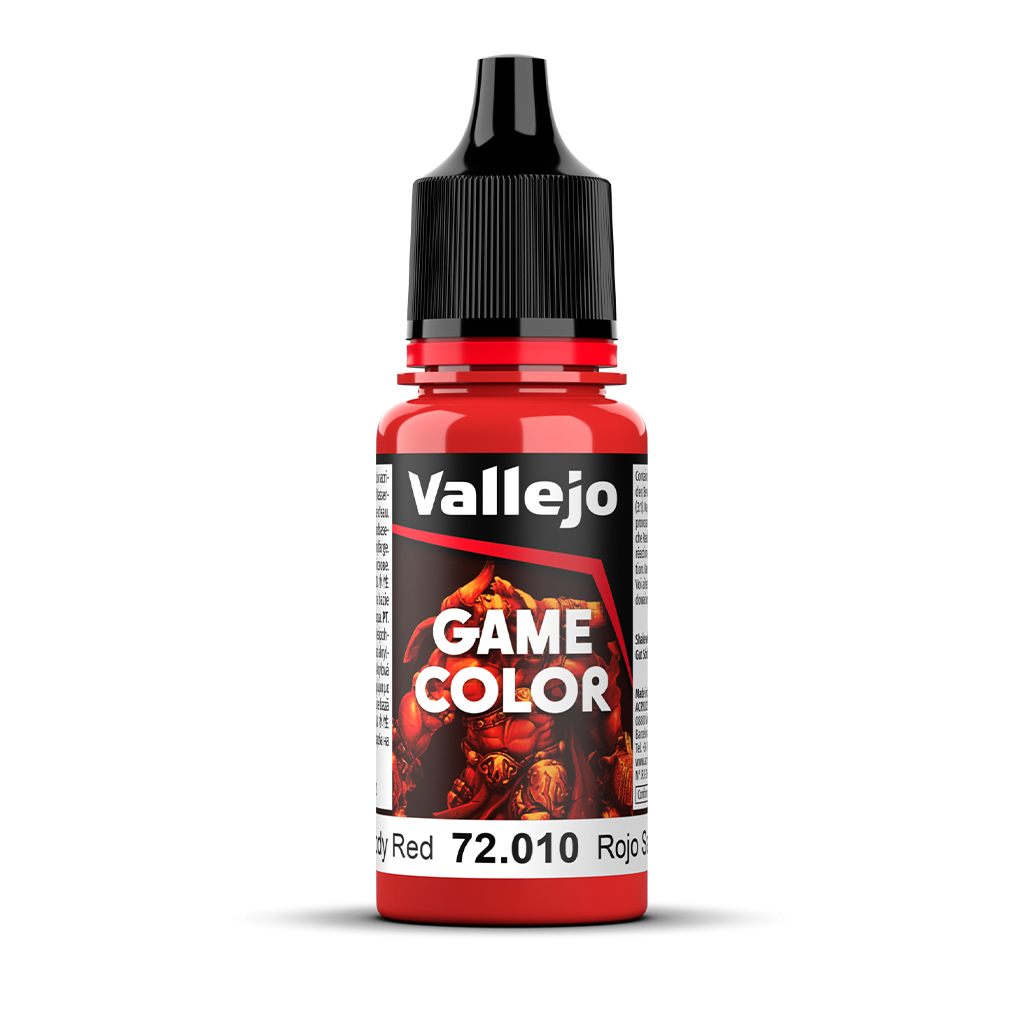 Vallejo Game Color Bloody Red 72.010 Acrylfarbe 18 ml für Tabletop Miniaturen und Modellbau