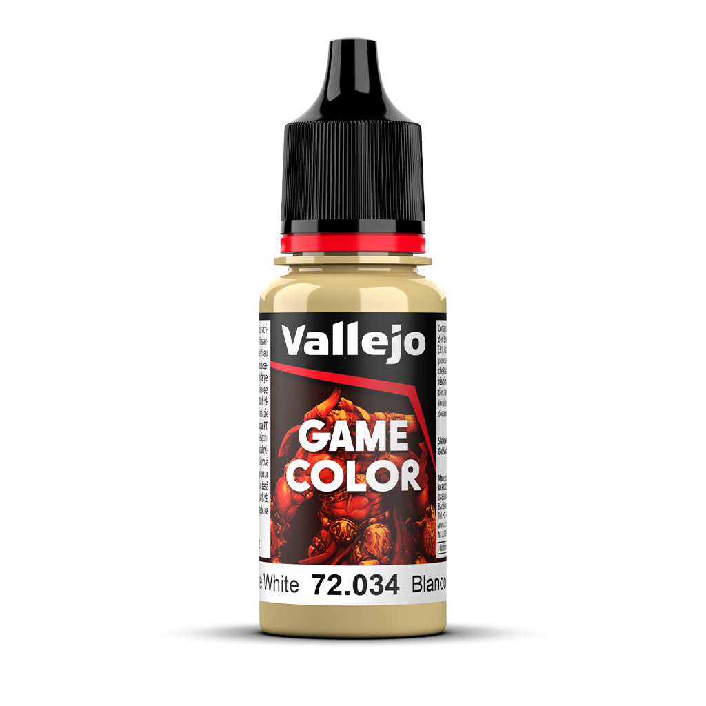 Vallejo Game Color Bone White 72.034 Acrylfarbe 18 ml für Tabletop Miniaturen und Modellbau