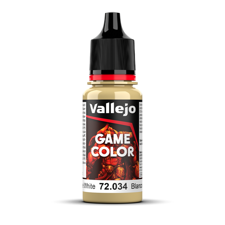 Vallejo Game Color Bone White 72.034 Acrylfarbe 18 ml für Tabletop Miniaturen und Modellbau
