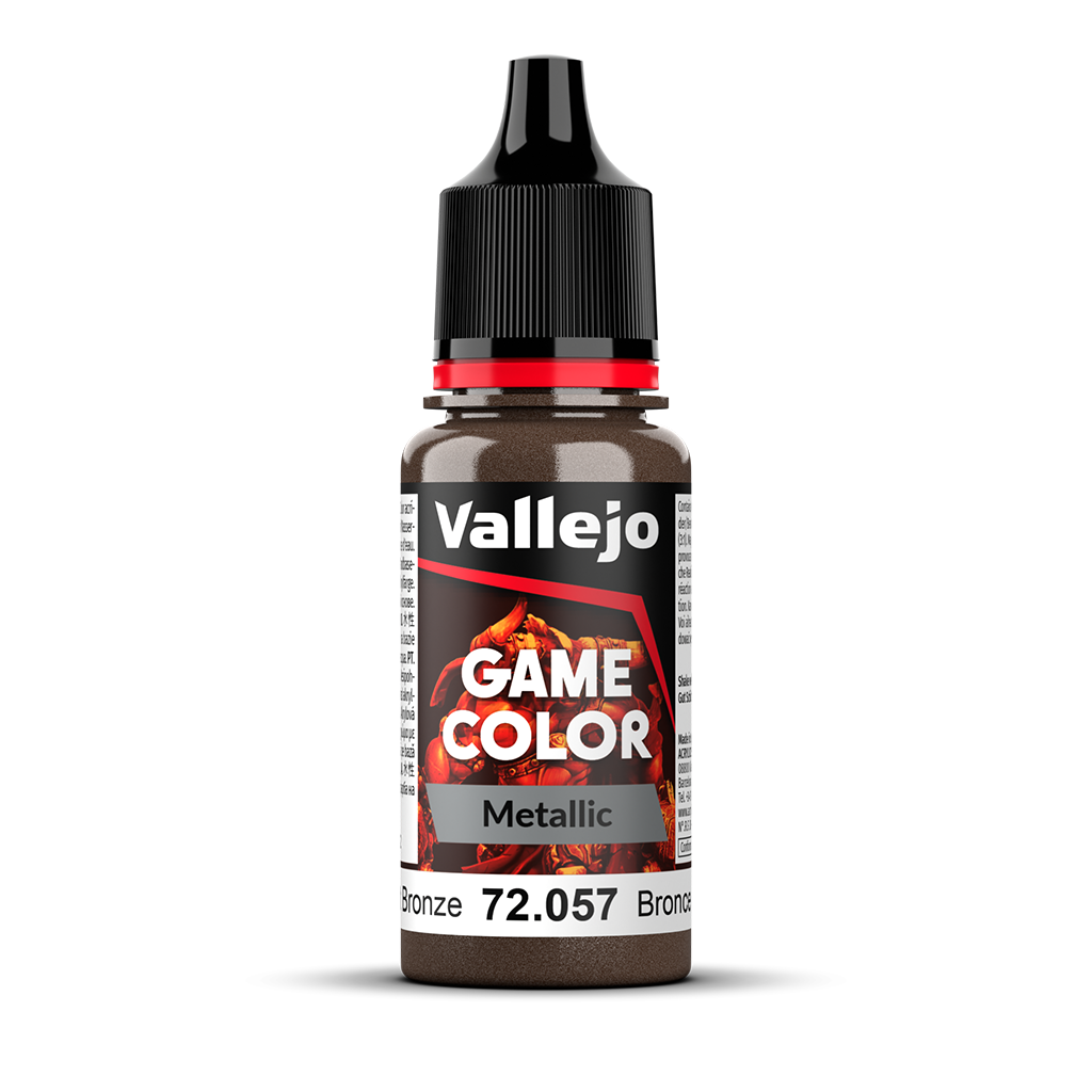 Vallejo Game Color Metallic Bright Bronze 72.057 Acrylfarbe 18 ml für Tabletop Miniaturen und Modellbau