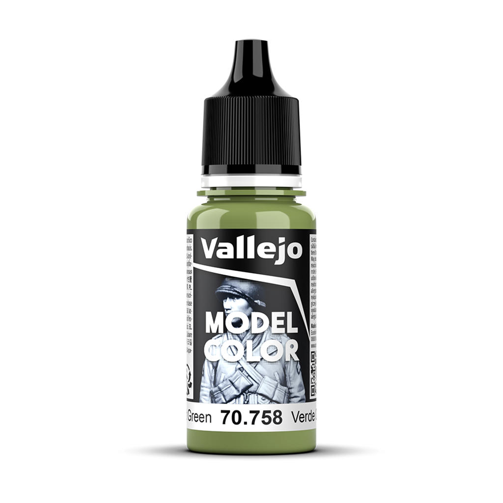 Vallejo Model Color Bright Green 70.758 Acrylfarbe 18 ml für Tabletop Miniaturen und Modellbau