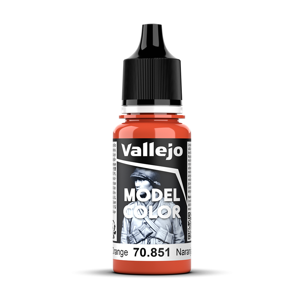 Vallejo Model Color Bright Orange 70.851 Acrylfarbe 18 ml für Tabletop Miniaturen und Modellbau