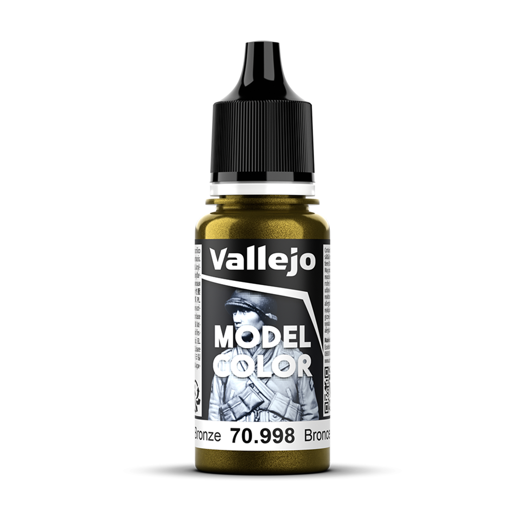Vallejo Model Color Bronze 70.998 Acrylfarbe 18 ml für Tabletop Miniaturen und Modellbau