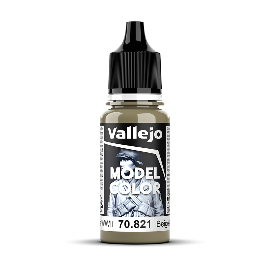 Vallejo Model Color German Beige WWII 70.821 Acrylfarbe 18 ml für Tabletop Miniaturen und Modellbau