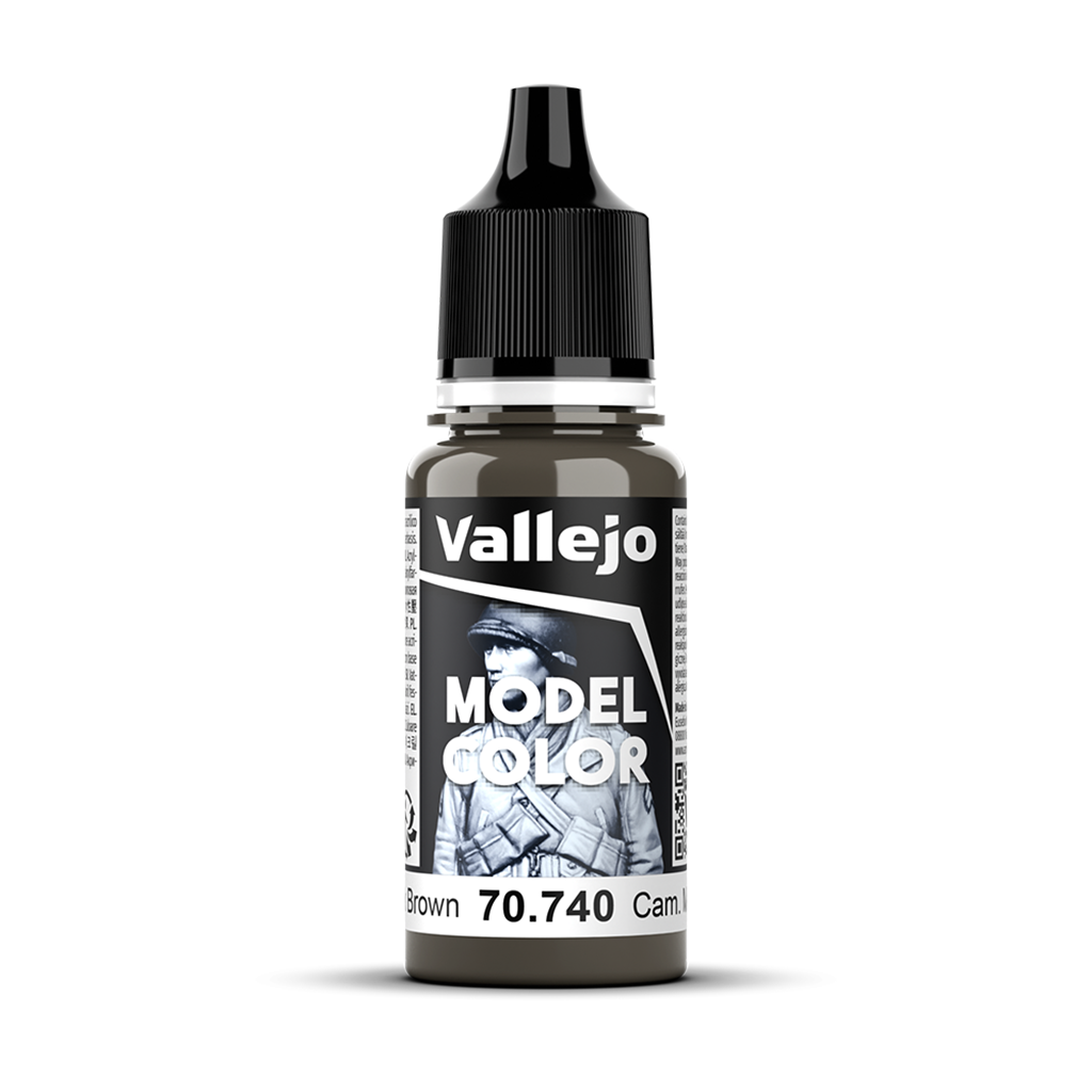 Vallejo Model Color Camouflage Middle Brown 70.740 Acrylfarbe 18 ml für Tabletop Miniaturen und Modellbau