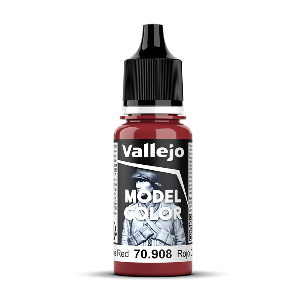 Vallejo Model Color Carmine Red 70.908 Acrylfarbe 18 ml für Tabletop Miniaturen und Modellbau