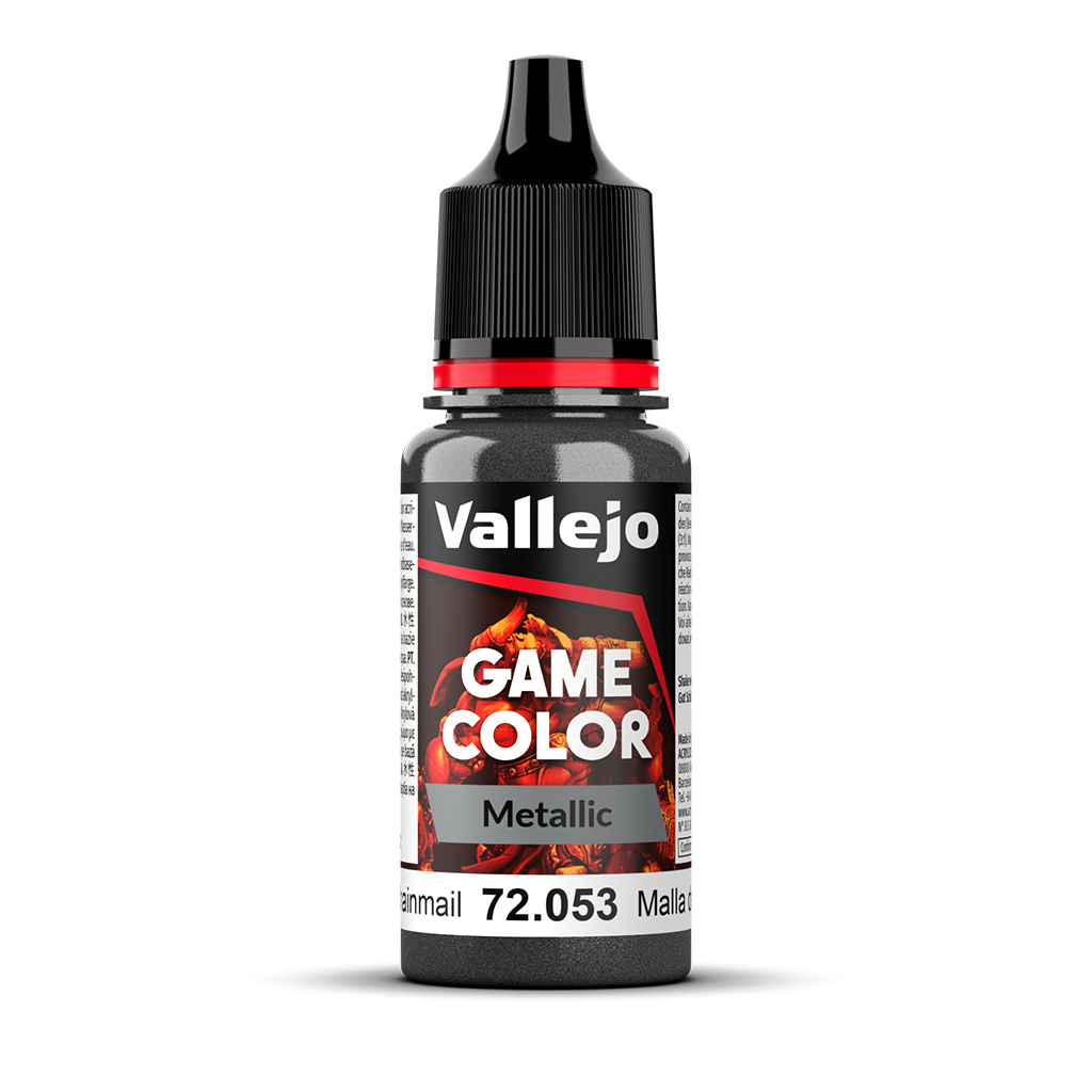 Vallejo Game Color Metallic Chainmail 72.053 Acrylfarbe 18 ml für Tabletop Miniaturen und Modellbau