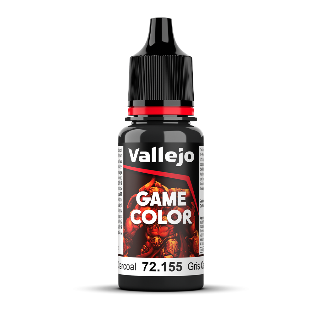 Vallejo Game Color Charcoal 72.155 Acrylfarbe 18 ml für Tabletop Miniaturen und Modellbau
