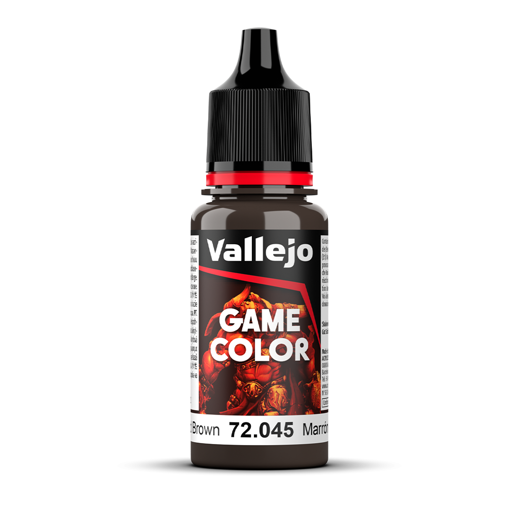 Vallejo Game Color Charred Brown 72.045 Acrylfarbe 18 ml für Tabletop Miniaturen und Modellbau
