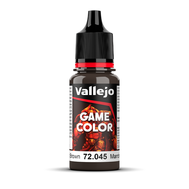 Vallejo Game Color Charred Brown 72.045 Acrylfarbe 18 ml für Tabletop Miniaturen und Modellbau