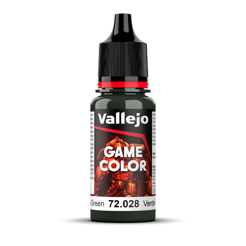 Vallejo Game Color Dark Green 72.028 Acrylfarbe 18 ml für Tabletop Miniaturen und Modellbau