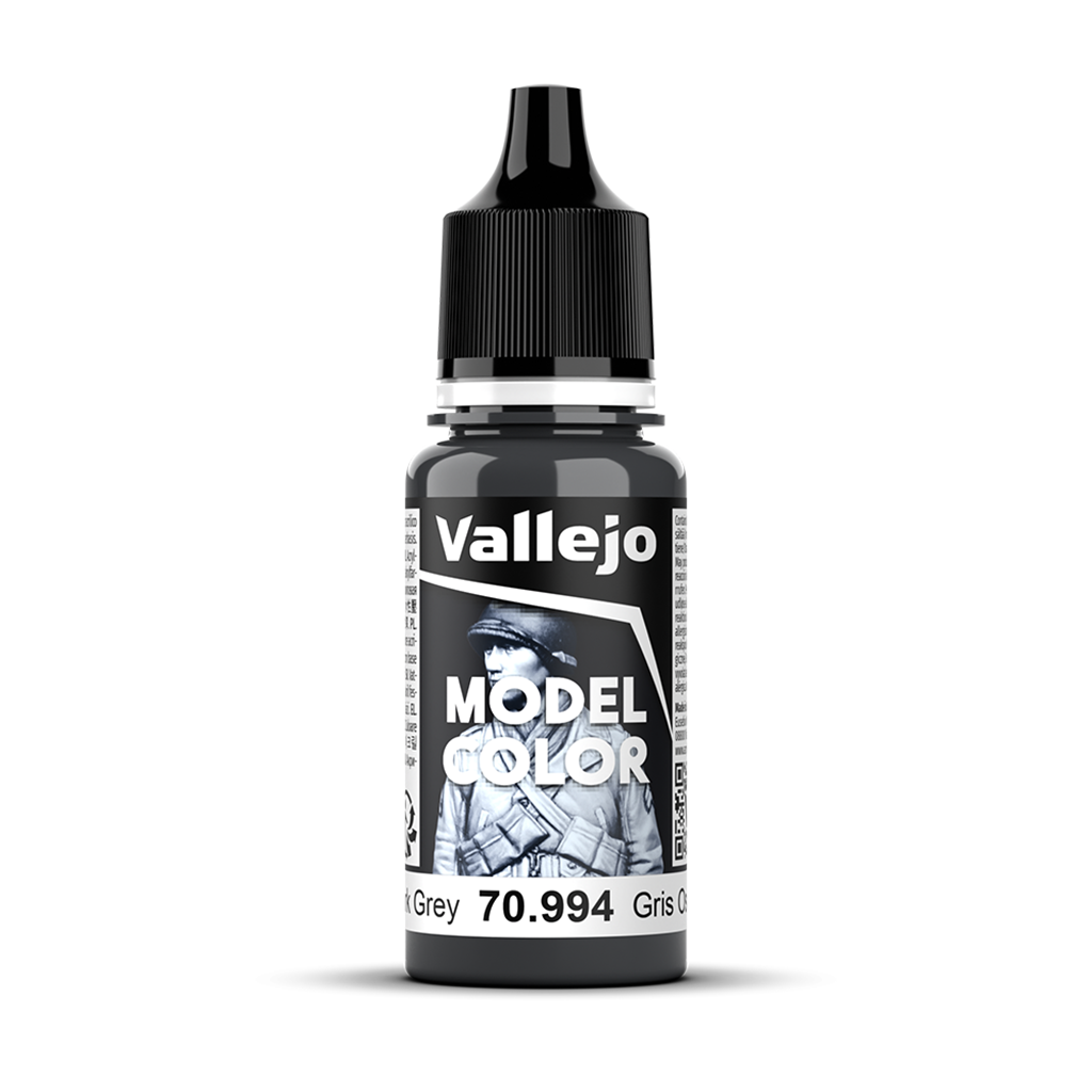 Vallejo Model Color Dark Grey 70.994 Acrylfarbe 18 ml für Tabletop Miniaturen und Modellbau