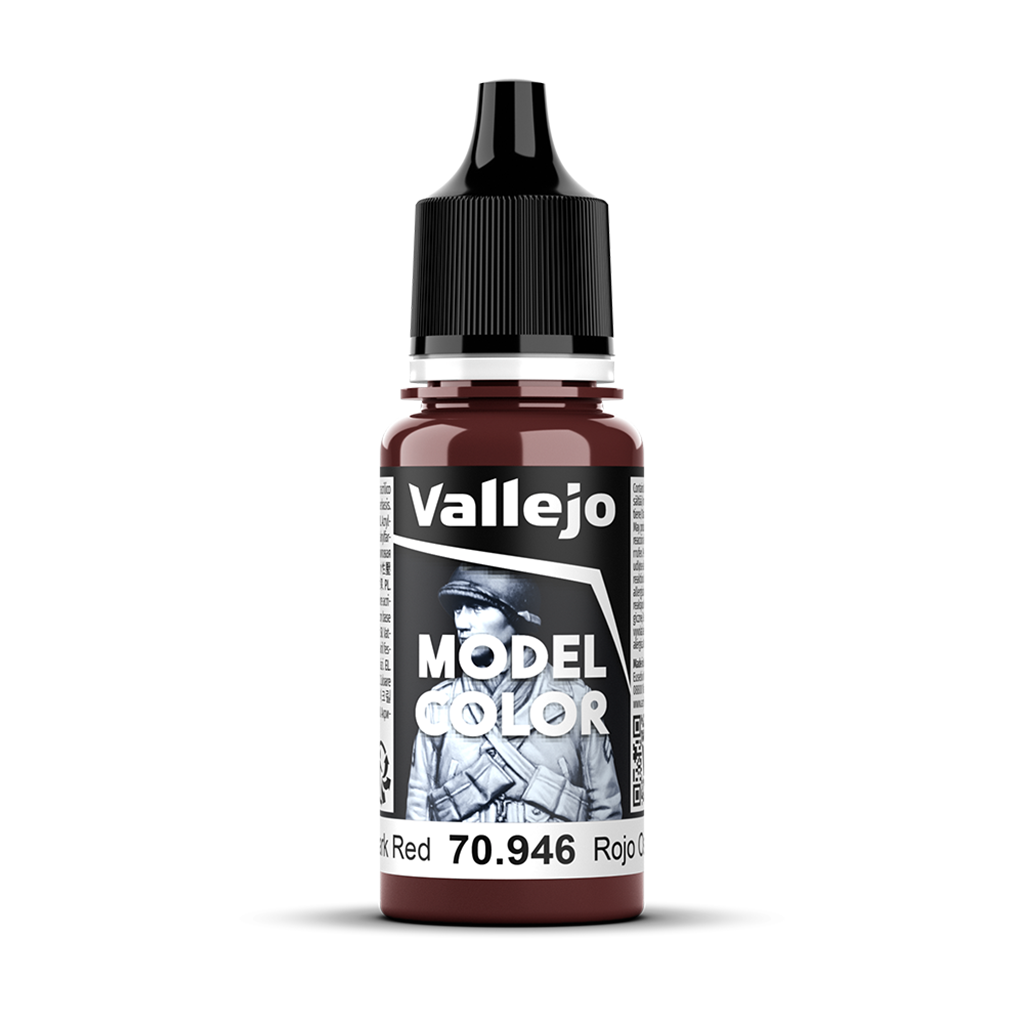 Vallejo Model Color Dark Red 70.946 Acrylfarbe 18 ml für Tabletop Miniaturen und Modellbau