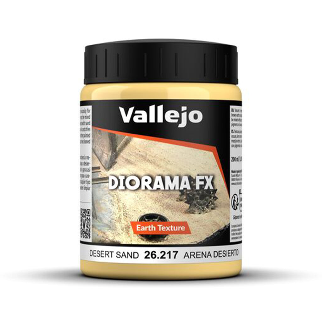 Vallejo Diorama FX Desert Sand Earth Texture 26.817 Textur Paste 200 ml für Tabletop Miniaturen Bases und Modellbau Dioramen