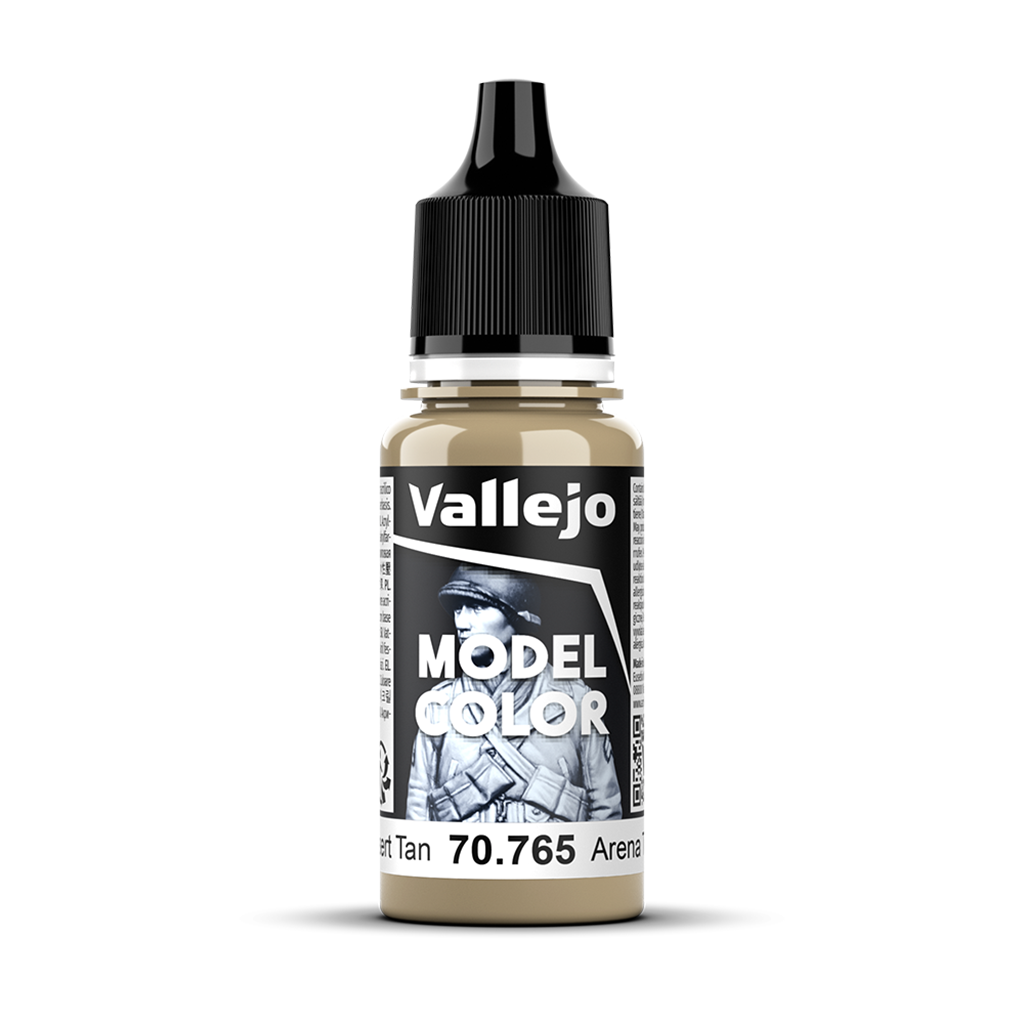 Vallejo Model Color Desert Tan 70765 Acrylfarbe 18 ml für Tabletop Miniaturen und Modellbau