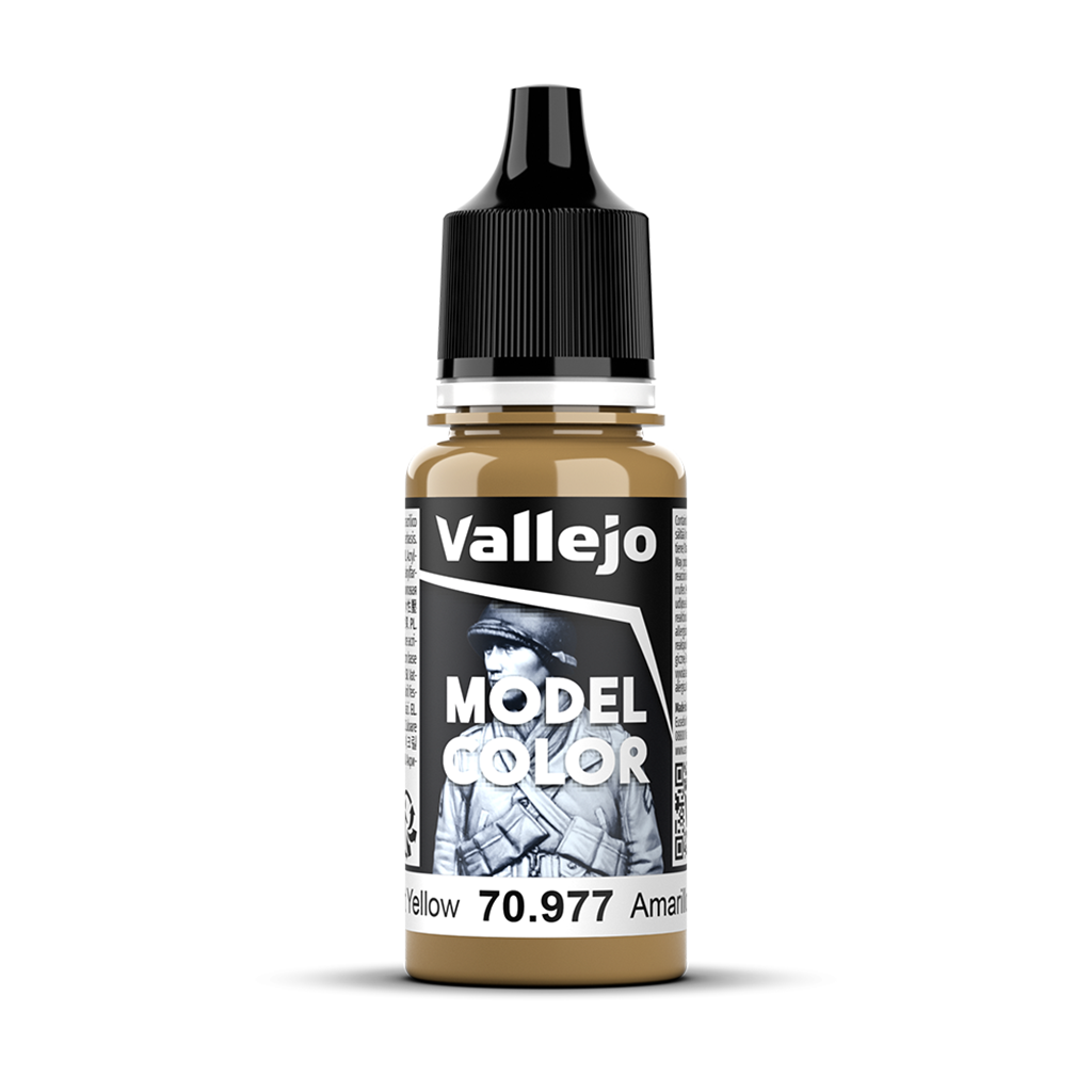 Vallejo Model Color Desert Yellow 70977 Acrylfarbe 18 ml für Tabletop Miniaturen und Modellbau