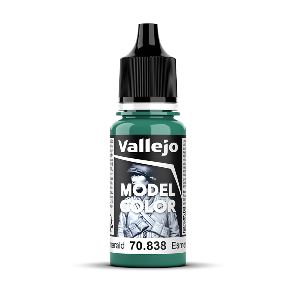 Vallejo Model Color Emerald 70838 Acrylfarbe 18 ml für Tabletop Miniaturen und Modellbau