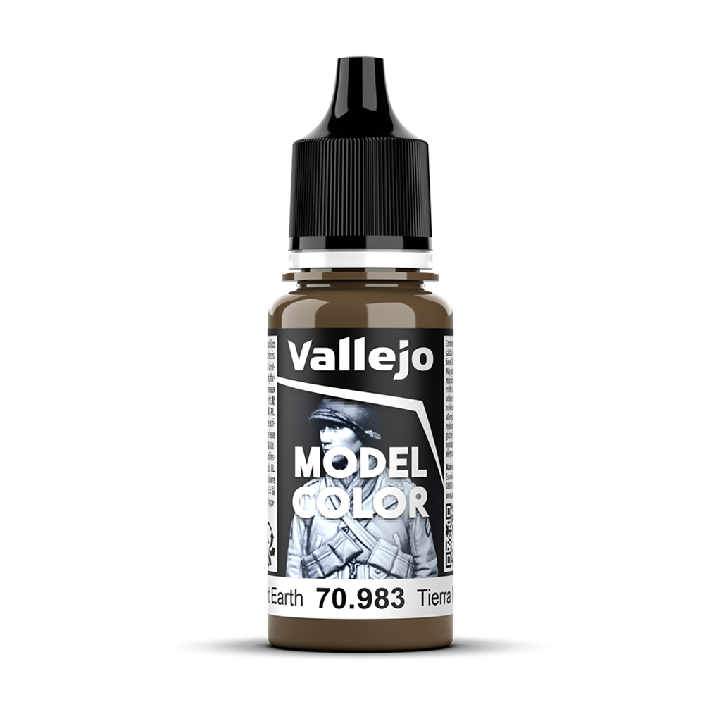 Vallejo Model Color Flat Earth 70983 Acrylfarbe 18 ml für Tabletop Miniaturen und Modellbau